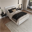 Pemberly Row Queen Solid Wood Low Profile Platform Bed in White