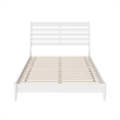 Pemberly Row Queen Solid Wood Low Profile Platform Bed in White