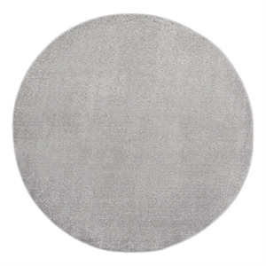 Pemberly Row 120&quot x Round Outdoor Indoor/Outdoor Rug in Silver Gray