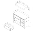 Pemberly Row Contemporary Changing Table with Drawers in Pure White