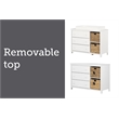 Pemberly Row Contemporary Changing Table with Drawers in Pure White