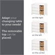 Pemberly Row Contemporary Changing Table with Drawers in Pure White