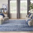 Pemberly Row Modern 10' x 14' Denim Modern Indoor/Outdoor Rug