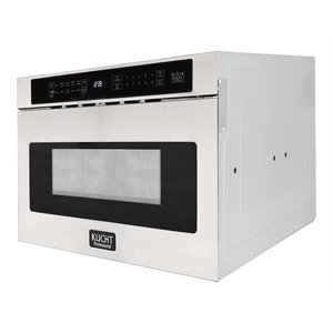 Pemberly Row 23.8&quot Modern Stainless Steel Microwaves in Silver