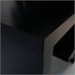 Pemberly Row Modern TV Stand with Wood Shelves and Iron Legs Ebony