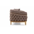Pemberly Row 3 Piece Living Room Set Finished with Velvet Upholstery in Taupe