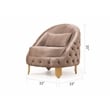 Pemberly Row 3 Piece Living Room Set Finished with Velvet Upholstery in Taupe