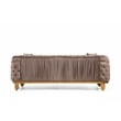 Pemberly Row 3 Piece Living Room Set Finished with Velvet Upholstery in Taupe