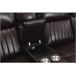Pemberly Row Faux Leather Sectional w/ LED USB Speaker Wireless Charger - Brown
