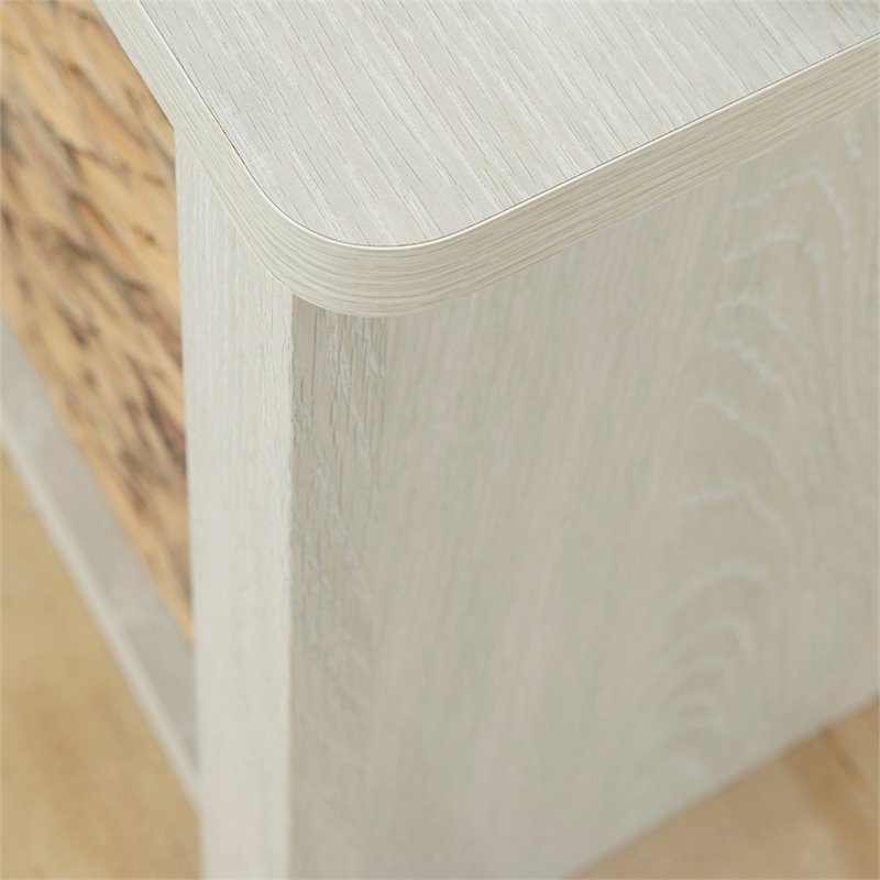 Pemberly Row Modern Queen Storage Platform Bed in Winter Oak