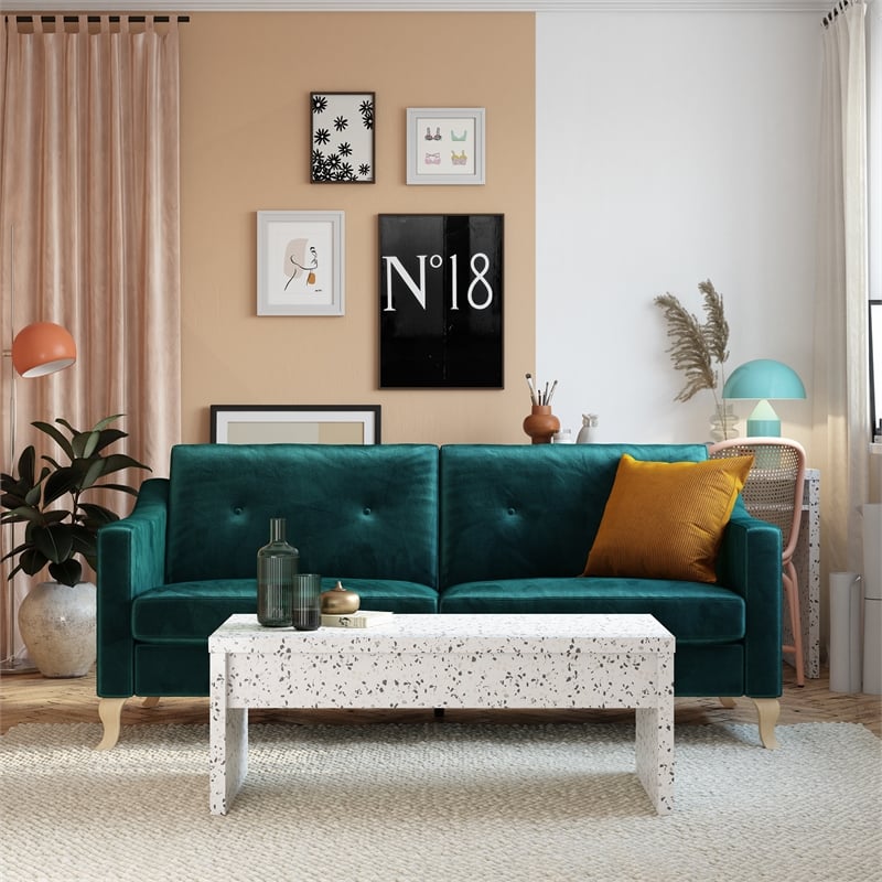 Pemberly Row Modern / Contemporary Lift Top Coffee Table in Terrazzo