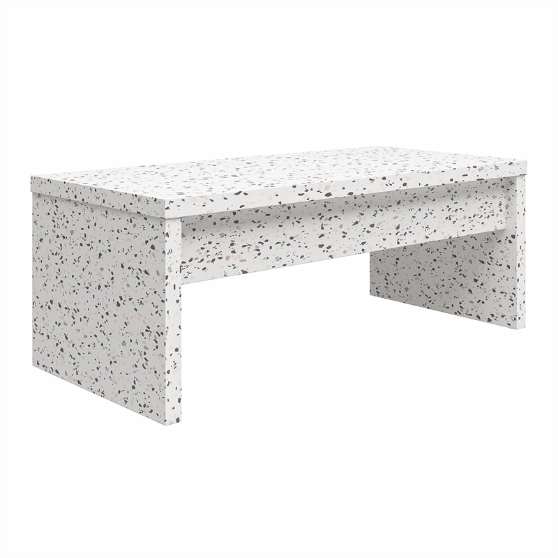 Pemberly Row Modern / Contemporary Lift Top Coffee Table in Terrazzo