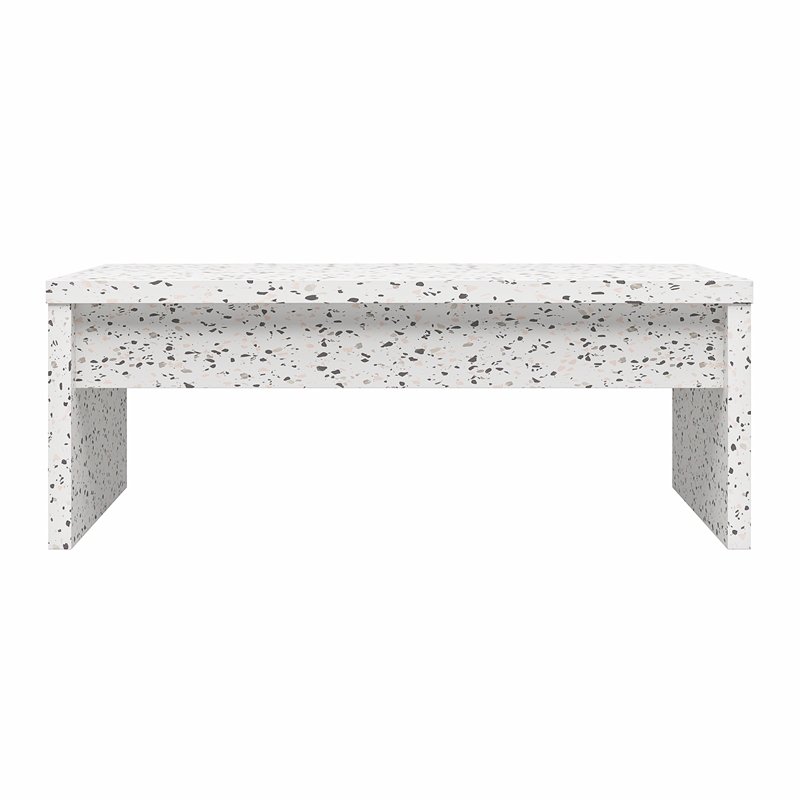Pemberly Row Modern / Contemporary Lift Top Coffee Table in Terrazzo