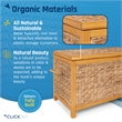 Pemberly Row Farmhouse Wicker Trunk Acacia 30