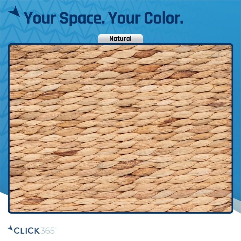 Pemberly Row Farmhouse Wicker Trunk Acacia 30