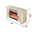 Pemberly Row Modern TV Stand With Electric Fireplace made with Wood in Beige