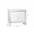 Pemberly Row Mirror Framed Nightstand Made with Wood in White