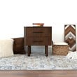 Pemberly Row Solid Wood Walnut Nightstand Bed Side Tables with 2 Drawers