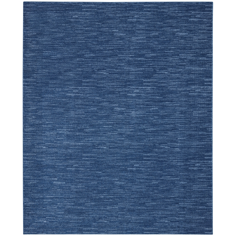 Pemberly Row 7' x 10' Navy Blue Fabric Outdoor Area Rug (7' x 10')