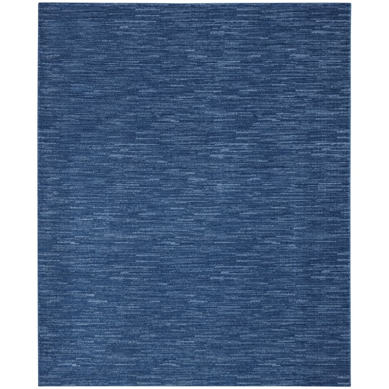 Pemberly Row 7' x 10' Navy Blue Fabric Outdoor Area Rug (7' x 10')