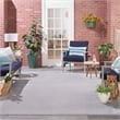 Pemberly Row 12' x 15' Silver Gray Fabric Outdoor Area Rug (12' x 15')