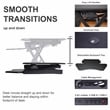 Pemberly Row Corner Standing Black Desk Converter ACUSB with Dual Monitor Stand