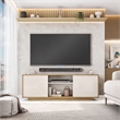 Pemberly Row Modern Wood TV Stand with Storage for TVs up to 70