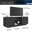 Pemberly Row Modern Wood TV Stand with Storage for TVs up to 70