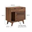 Pemberly Row Modern / Contemporary Wood Cat Cabinet in Walnut