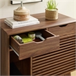 Pemberly Row Modern / Contemporary Wood Cat Cabinet in Walnut