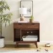 Pemberly Row Modern / Contemporary Wood Cat Cabinet in Walnut