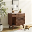 Pemberly Row Modern / Contemporary Wood Cat Cabinet in Walnut
