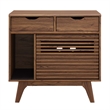 Pemberly Row Modern / Contemporary Wood Cat Cabinet in Walnut