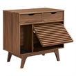 Pemberly Row Modern / Contemporary Wood Cat Cabinet in Walnut
