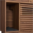 Pemberly Row Modern / Contemporary Wood Cat Cabinet in Walnut