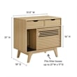 Pemberly Row Modern / Contemporary Wood Cat Cabinet in Oak Finish