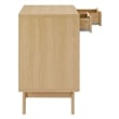 Pemberly Row Modern / Contemporary Wood Cat Cabinet in Oak Finish