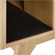 Pemberly Row Modern / Contemporary Wood Cat Cabinet in Oak Finish