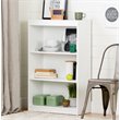 Pemberly Row 3 Shelf Contemporary Wall Bookcase in Pure White