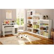Pemberly Row 3 Shelf Contemporary Wall Bookcase in Pure White