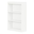 Pemberly Row 3 Shelf Contemporary Wall Bookcase in Pure White