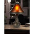 Pemberly Row Contemporary Accent Lamp in Antique Bronze and Mica Shade