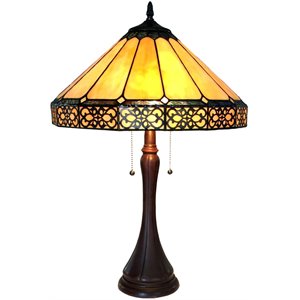 Pemberly Row Contemporary 2 Light Mission Table Lamp 16&quot Shade