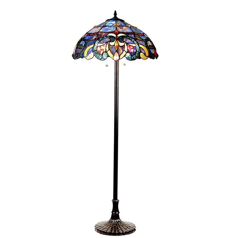 Pemberly Row Contemporary Victorian 2 Light Floor Lamp 18