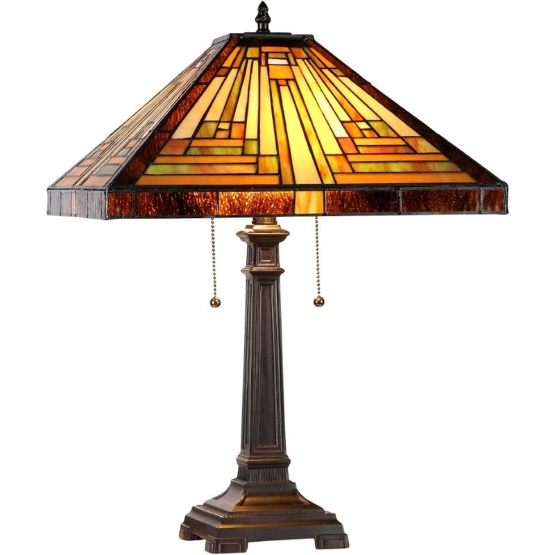 Pemberly Row Contemporary 2 Light Mission Table Lamp 16