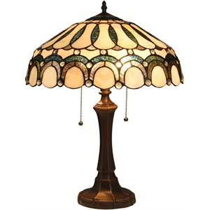 Pemberly Row Contemporary 2 Light Victorian Table Lamp 17&quot Shade