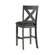Pemberly Row Contemporary Counter Height Side Chair Set in Gray