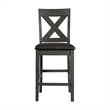 Pemberly Row Contemporary Counter Height Side Chair Set in Gray