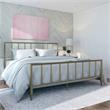 Pemberly Row Modern / Contemporary Gold Finish Metal King Bed