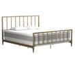 Pemberly Row Modern / Contemporary Gold Finish Metal King Bed